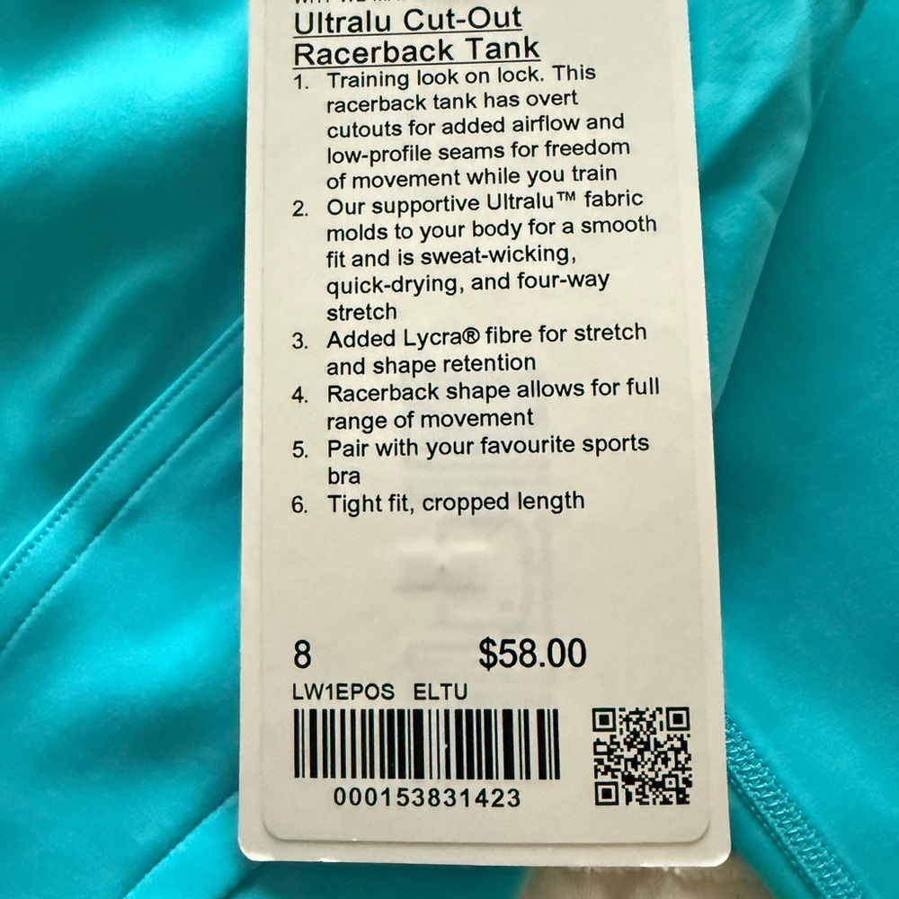 Lululemon bundle lot NWT SIZE 8 leggings and tank - Picture 5 of 6